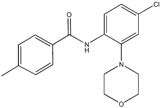 N-[4-chloro-2-(4-morpholinyl)phenyl]-4-methylbenzamide Struktur