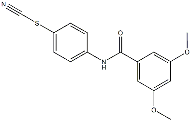 4-[(3,5-dimethoxybenzoyl)amino]phenyl thiocyanate Struktur