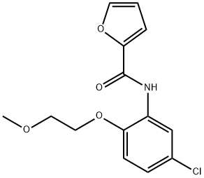 N-[5-chloro-2-(2-methoxyethoxy)phenyl]-2-furamide Struktur