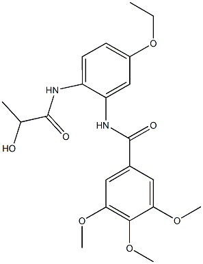 N-[5-ethoxy-2-(lactoylamino)phenyl]-3,4,5-trimethoxybenzamide Struktur