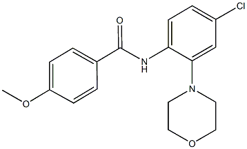 N-[4-chloro-2-(4-morpholinyl)phenyl]-4-methoxybenzamide Struktur