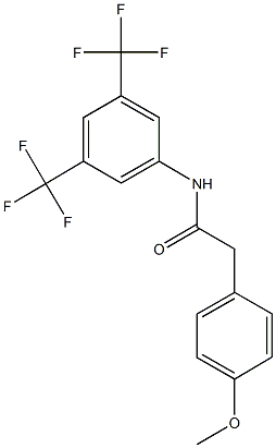 N-[3,5-bis(trifluoromethyl)phenyl]-2-(4-methoxyphenyl)acetamide Struktur