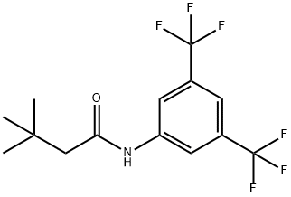 N-[3,5-bis(trifluoromethyl)phenyl]-3,3-dimethylbutanamide Struktur