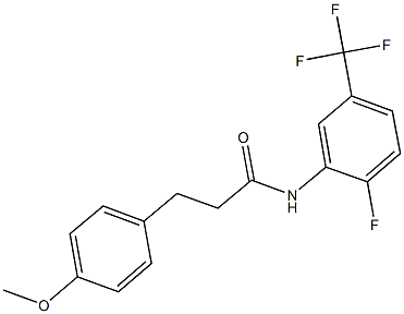 N-[2-fluoro-5-(trifluoromethyl)phenyl]-3-(4-methoxyphenyl)propanamide Struktur