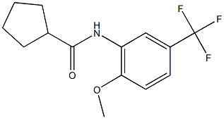 N-[2-methoxy-5-(trifluoromethyl)phenyl]cyclopentanecarboxamide Struktur