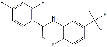 2,4-difluoro-N-[2-fluoro-5-(trifluoromethyl)phenyl]benzamide Struktur