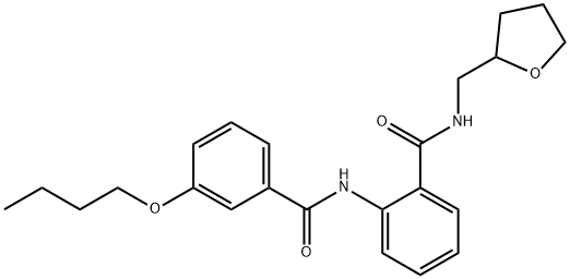 2-[(3-butoxybenzoyl)amino]-N-(tetrahydro-2-furanylmethyl)benzamide Struktur