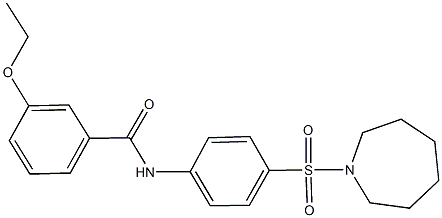 N-[4-(1-azepanylsulfonyl)phenyl]-3-ethoxybenzamide Struktur