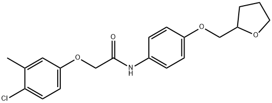 2-(4-chloro-3-methylphenoxy)-N-[4-(tetrahydro-2-furanylmethoxy)phenyl]acetamide Struktur