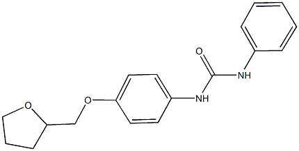 N-phenyl-N'-[4-(tetrahydro-2-furanylmethoxy)phenyl]urea Struktur