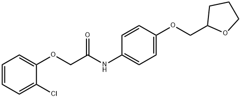 2-(2-chlorophenoxy)-N-[4-(tetrahydro-2-furanylmethoxy)phenyl]acetamide Struktur