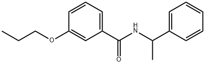 N-(1-phenylethyl)-3-propoxybenzamide Struktur