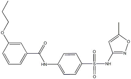 N-(4-{[(5-methyl-3-isoxazolyl)amino]sulfonyl}phenyl)-3-propoxybenzamide Struktur