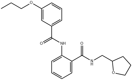 2-[(3-propoxybenzoyl)amino]-N-(tetrahydro-2-furanylmethyl)benzamide Struktur