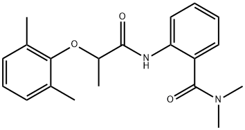 2-{[2-(2,6-dimethylphenoxy)propanoyl]amino}-N,N-dimethylbenzamide Struktur