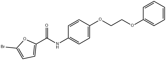 5-bromo-N-[4-(2-phenoxyethoxy)phenyl]-2-furamide Struktur