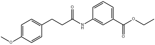 ethyl 3-{[3-(4-methoxyphenyl)propanoyl]amino}benzoate Struktur