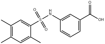 3-{[(2,4,5-trimethylphenyl)sulfonyl]amino}benzoic acid Struktur