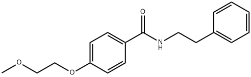 4-(2-methoxyethoxy)-N-(2-phenylethyl)benzamide Struktur