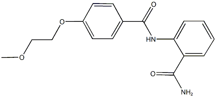 2-{[4-(2-methoxyethoxy)benzoyl]amino}benzamide Struktur