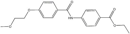 ethyl 4-{[4-(2-methoxyethoxy)benzoyl]amino}benzoate Struktur