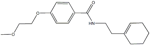 N-[2-(1-cyclohexen-1-yl)ethyl]-4-(2-methoxyethoxy)benzamide Struktur