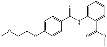 methyl 2-{[4-(2-methoxyethoxy)benzoyl]amino}benzoate Struktur