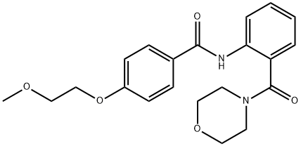 4-(2-methoxyethoxy)-N-[2-(4-morpholinylcarbonyl)phenyl]benzamide Struktur