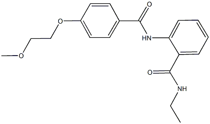 N-ethyl-2-{[4-(2-methoxyethoxy)benzoyl]amino}benzamide Struktur