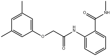 2-{[(3,5-dimethylphenoxy)acetyl]amino}-N-methylbenzamide Struktur