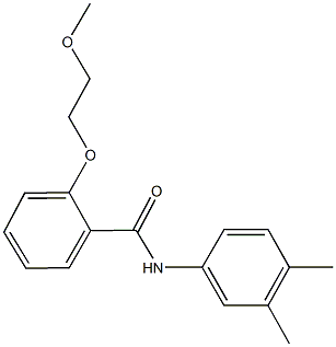 N-(3,4-dimethylphenyl)-2-(2-methoxyethoxy)benzamide Struktur