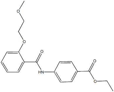 ethyl 4-{[2-(2-methoxyethoxy)benzoyl]amino}benzoate Struktur