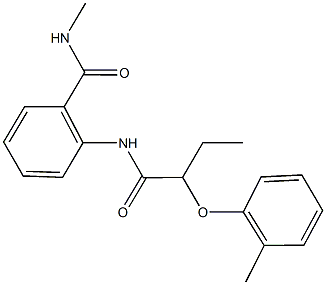 N-methyl-2-{[2-(2-methylphenoxy)butanoyl]amino}benzamide Struktur