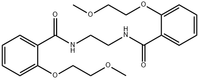 2-(2-methoxyethoxy)-N-(2-{[2-(2-methoxyethoxy)benzoyl]amino}ethyl)benzamide Struktur