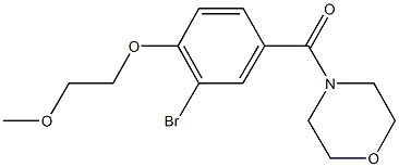 4-[3-bromo-4-(2-methoxyethoxy)benzoyl]morpholine Struktur