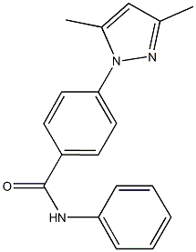 4-(3,5-dimethyl-1H-pyrazol-1-yl)-N-phenylbenzamide Struktur