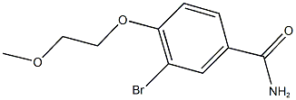 3-bromo-4-(2-methoxyethoxy)benzamide Struktur