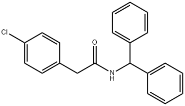 N-benzhydryl-2-(4-chlorophenyl)acetamide Struktur