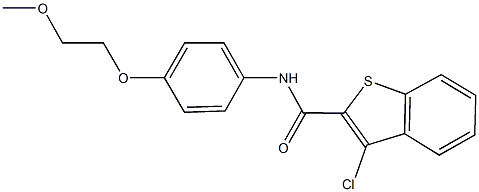 3-chloro-N-[4-(2-methoxyethoxy)phenyl]-1-benzothiophene-2-carboxamide Struktur