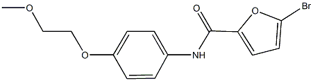 5-bromo-N-[4-(2-methoxyethoxy)phenyl]-2-furamide Struktur