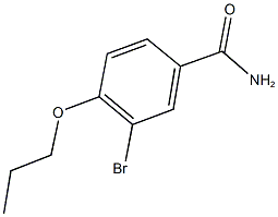 3-bromo-4-propoxybenzamide Struktur