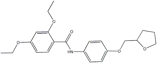 2,4-diethoxy-N-[4-(tetrahydro-2-furanylmethoxy)phenyl]benzamide Struktur