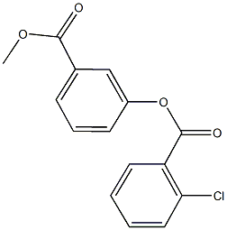 3-(methoxycarbonyl)phenyl 2-chlorobenzoate Struktur