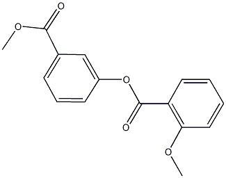 3-(methoxycarbonyl)phenyl 2-methoxybenzoate Struktur