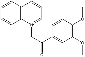 1-[2-(3,4-dimethoxyphenyl)-2-oxoethyl]quinolinium Struktur