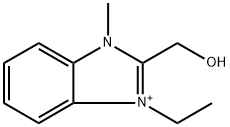 3-ethyl-2-(hydroxymethyl)-1-methyl-3H-benzimidazol-1-ium Struktur