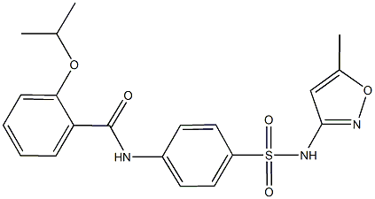 2-isopropoxy-N-(4-{[(5-methyl-3-isoxazolyl)amino]sulfonyl}phenyl)benzamide Struktur