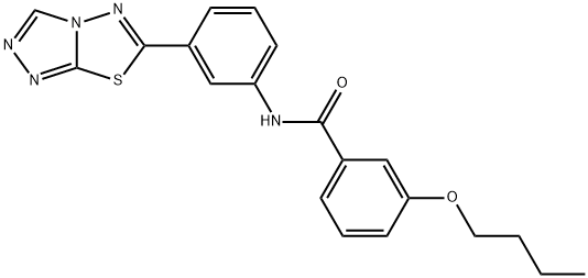 3-butoxy-N-(3-[1,2,4]triazolo[3,4-b][1,3,4]thiadiazol-6-ylphenyl)benzamide Struktur