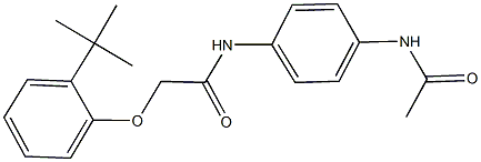 N-[4-(acetylamino)phenyl]-2-(2-tert-butylphenoxy)acetamide Struktur