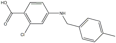 2-chloro-4-[(4-methylbenzyl)amino]benzoic acid Struktur